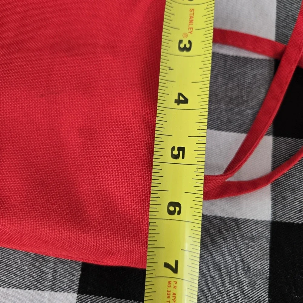 Red Folding Travel Camping Chair Canvas Seat Metal Frame Carrying Bag Convenient